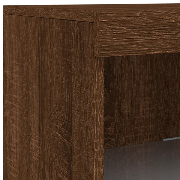 Sideboard mit LED Braun Eichenoptik