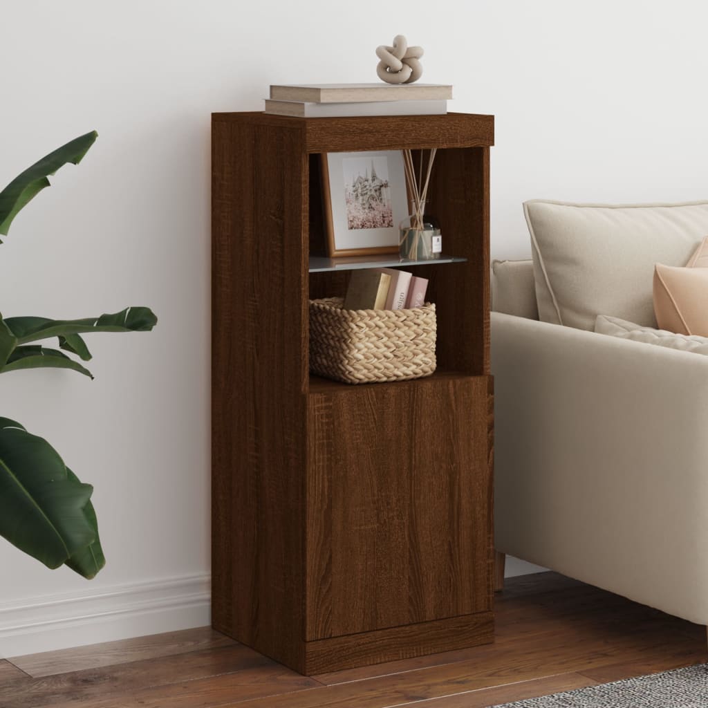 Sideboard mit LED Braun Eichenoptik