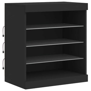Sideboard mit LED Schwarz 60,5 cm