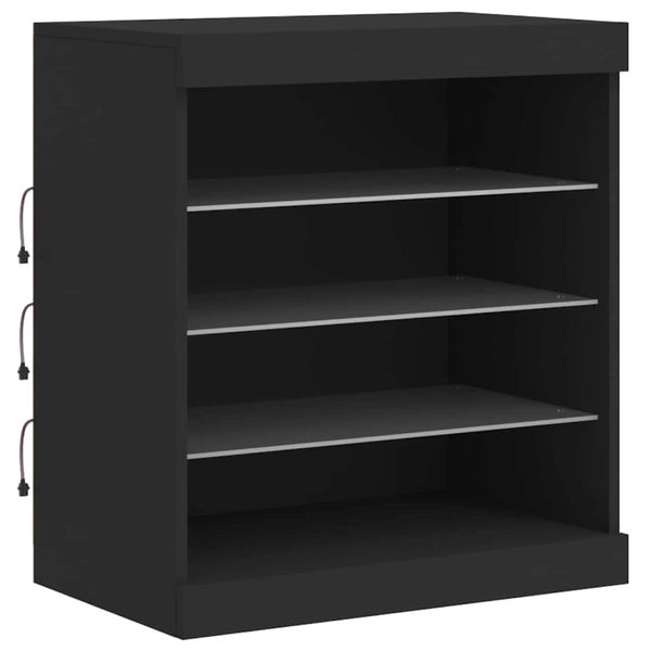 Sideboard mit LED Schwarz 60,5 cm