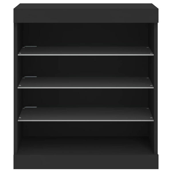 Sideboard mit LED Schwarz 60,5 cm