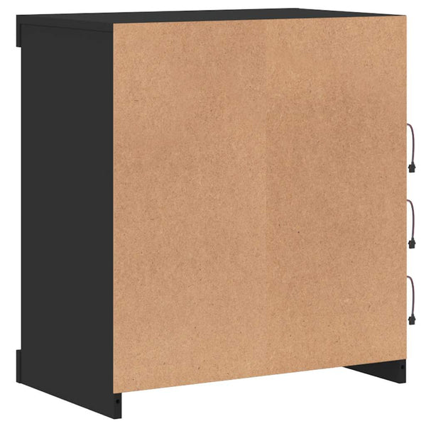 Sideboard mit LED Schwarz 60,5 cm