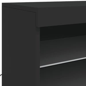 Sideboard mit LED Schwarz 60,5 cm