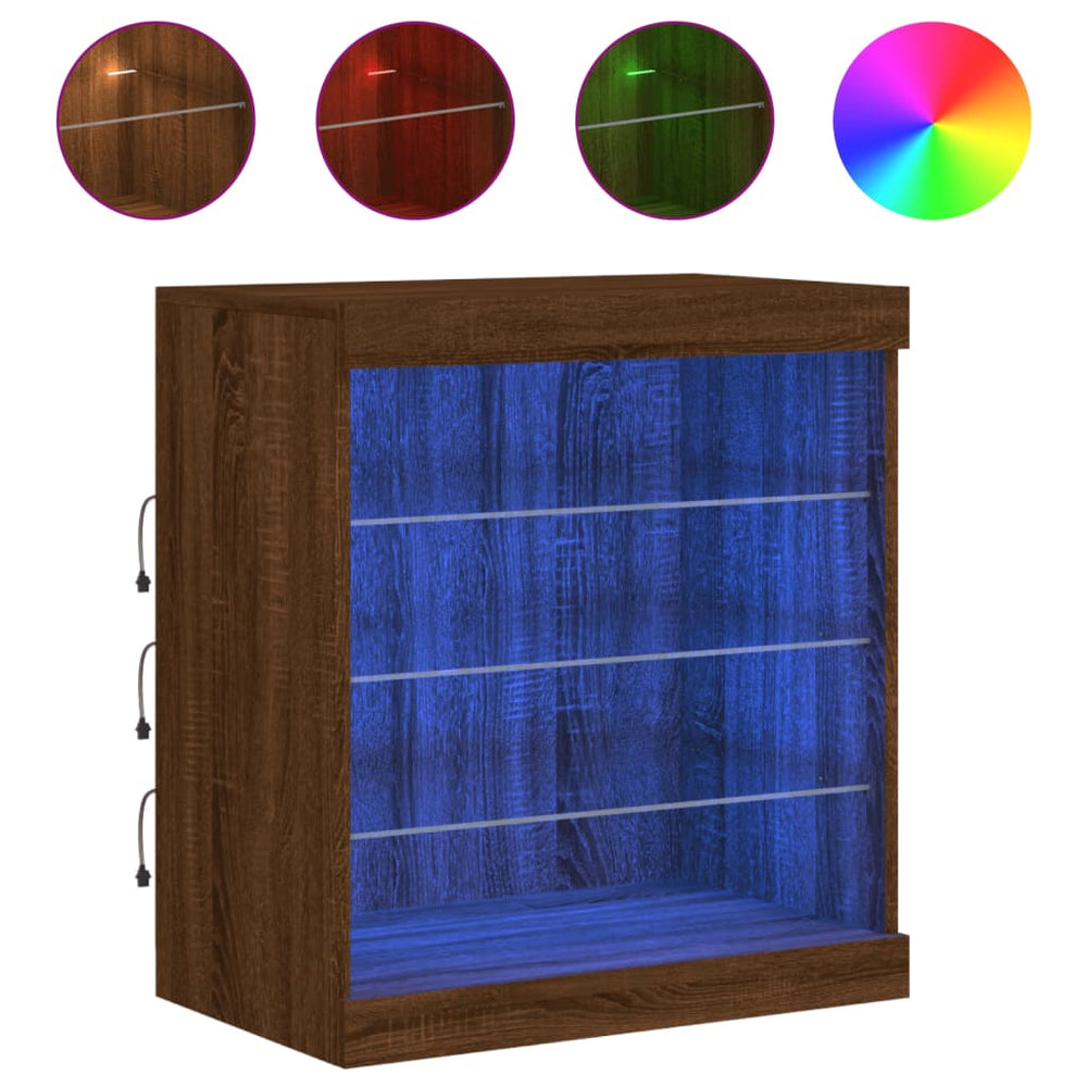 Sideboard mit LED Braun Eichen-Optik