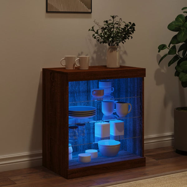 Sideboard mit LED Braun Eichen-Optik