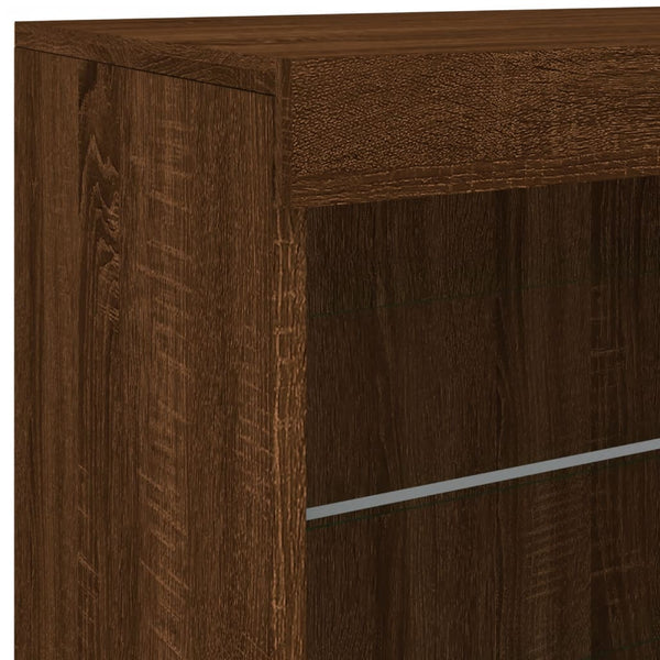Sideboard mit LED Braun Eichen-Optik