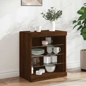 Sideboard mit LED Braun Eichen-Optik
