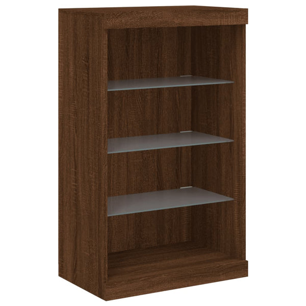 Sideboard mit LED Braun Eichen-Optik 60,5x37x100 cm
