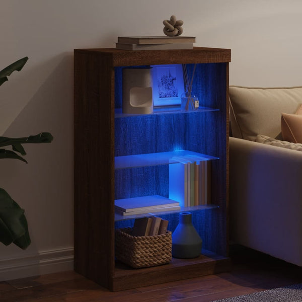 Sideboard mit LED Braun Eichen-Optik 60,5x37x100 cm