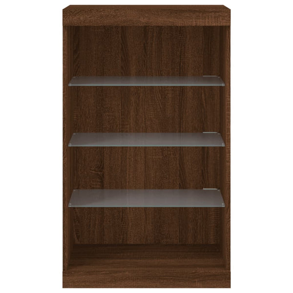 Sideboard mit LED Braun Eichen-Optik 60,5x37x100 cm
