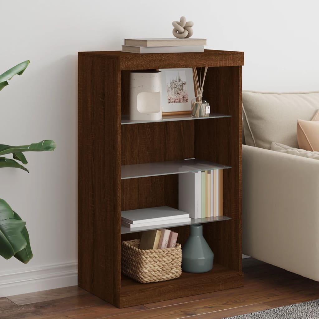 Sideboard mit LED Braun Eichen-Optik 60,5x37x100 cm