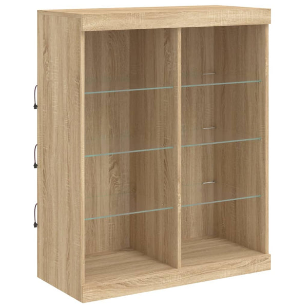 Sideboard mit LED Sonoma-Eiche 81x37x100 cm