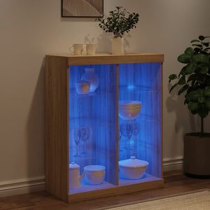 Sideboard mit LED Sonoma-Eiche 81x37x100 cm