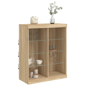 Sideboard mit LED Sonoma-Eiche 81x37x100 cm