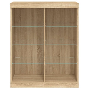 Sideboard mit LED Sonoma-Eiche 81x37x100 cm
