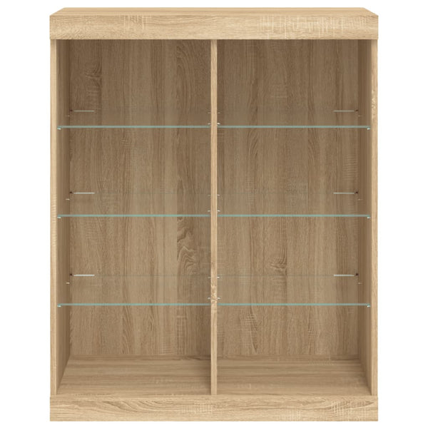 Sideboard mit LED Sonoma-Eiche 81x37x100 cm
