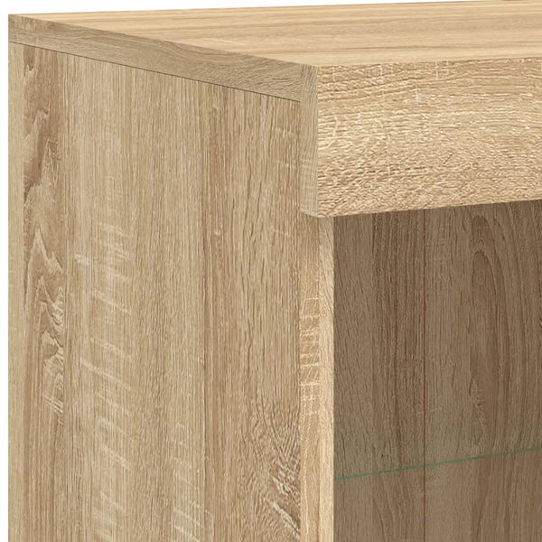 Sideboard mit LED Sonoma-Eiche 81x37x100 cm