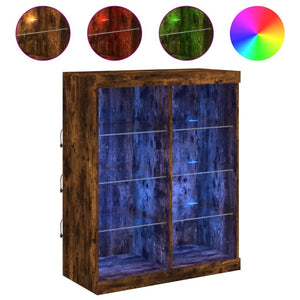 Sideboard mit LED Räuchereiche 81x37x100 cm