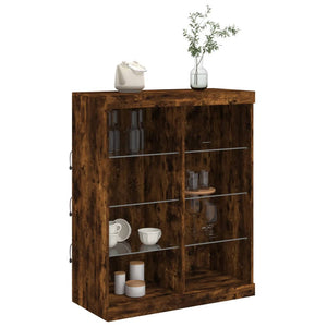 Sideboard mit LED Räuchereiche 81x37x100 cm