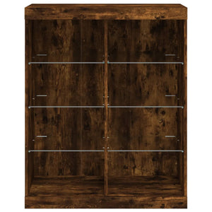 Sideboard mit LED Räuchereiche 81x37x100 cm