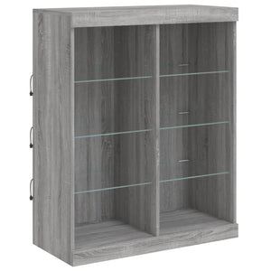 Sideboard Grau Sonoma mit LED