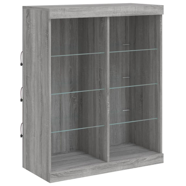 Sideboard Grau Sonoma mit LED
