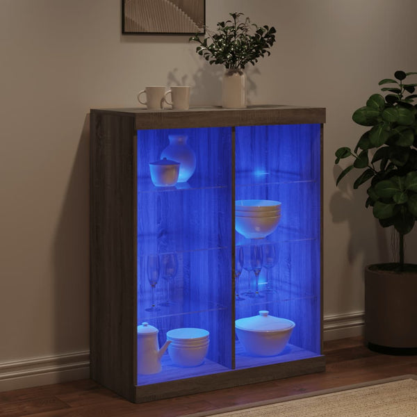 Sideboard Grau Sonoma mit LED
