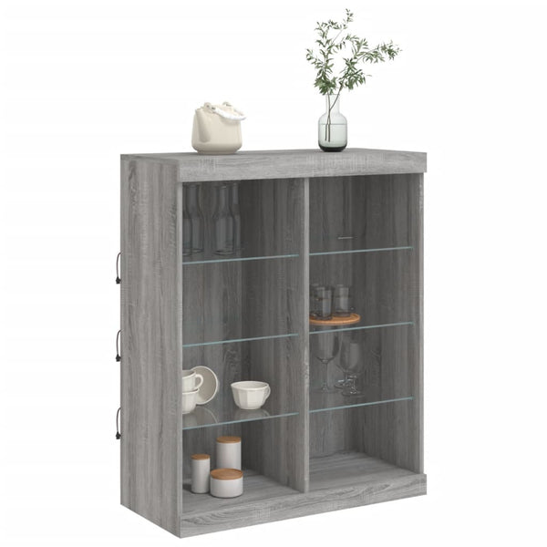 Sideboard Grau Sonoma mit LED