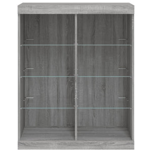 Sideboard Grau Sonoma mit LED
