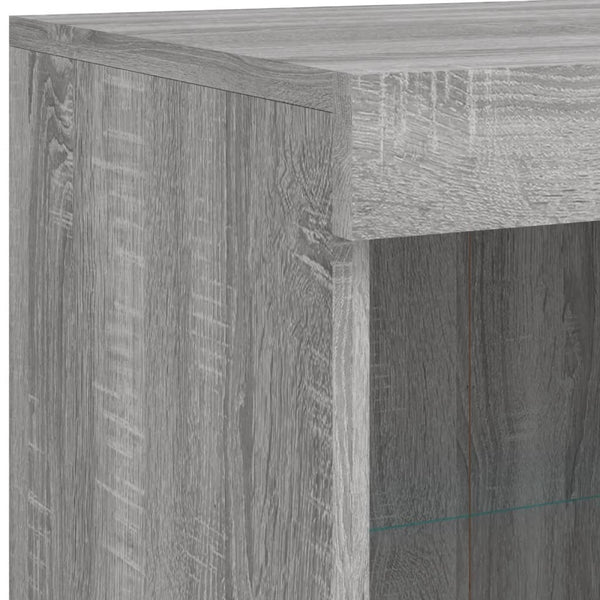 Sideboard Grau Sonoma mit LED