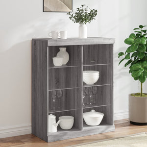 Sideboard Grau Sonoma mit LED