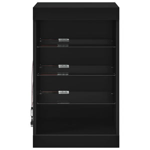 Schwarzes Sideboard mit LED-Leuchten 41x37x67 cm