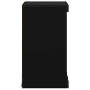 Schwarzes Sideboard mit LED-Leuchten 41x37x67 cm