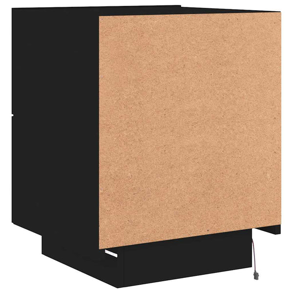 LED Nachttische Schwarz 2er-Set