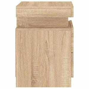 Nachttische mit LED Sonoma Eiche 2er-Set