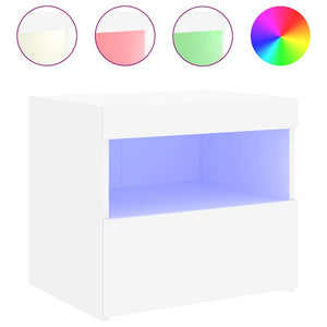 Nachttische mit LED-Leuchten, 2er Set