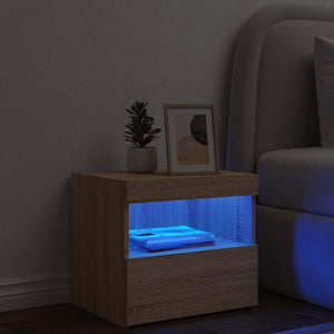 Nachttisch mit LED Sonoma-Eiche 50x40x45 cm