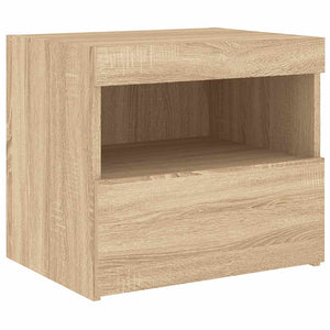 Nachttisch mit LED Sonoma-Eiche 50x40x45 cm