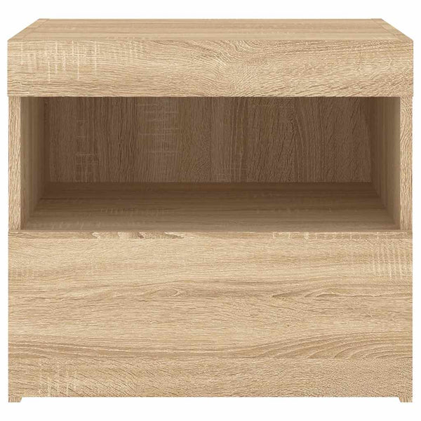 Nachttisch mit LED Sonoma-Eiche 50x40x45 cm