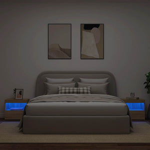 Nachttische mit LED Sonoma Eiche 2er-Set