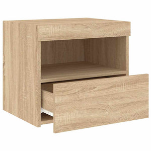 Nachttische mit LED Sonoma Eiche 2er-Set