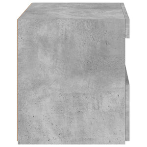 Nachttisch mit LED Betongrau 50x40x45 cm