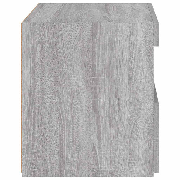 Nachttisch mit LED Grau Sonoma 50x40x45 cm