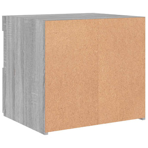 Nachttisch mit LED Grau Sonoma 50x40x45 cm