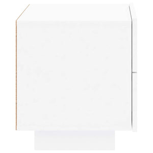 Nachttisch mit LED Weiß 70 cm