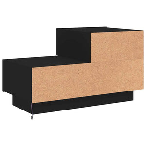 Nachttisch mit LED Schwarz 70x36x40,5 cm
