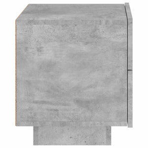 Nachttisch Betongrau mit LED-Leuchten 70 cm
