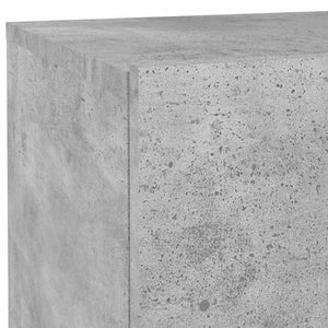 Nachttisch Betongrau mit LED-Leuchten 70 cm