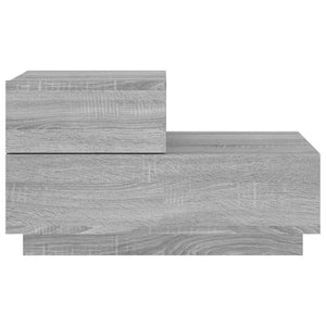 Nachttisch mit LED Grau Sonoma 70x36x40,5 cm