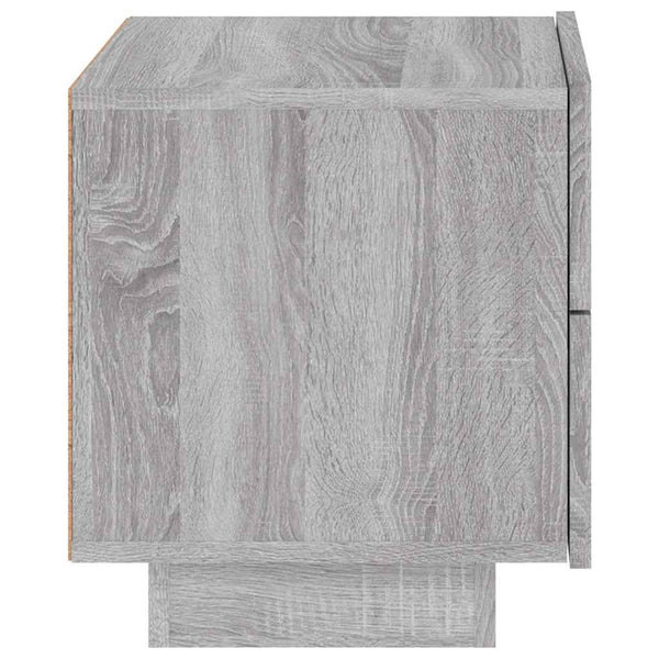 Nachttisch mit LED Grau Sonoma 70x36x40,5 cm